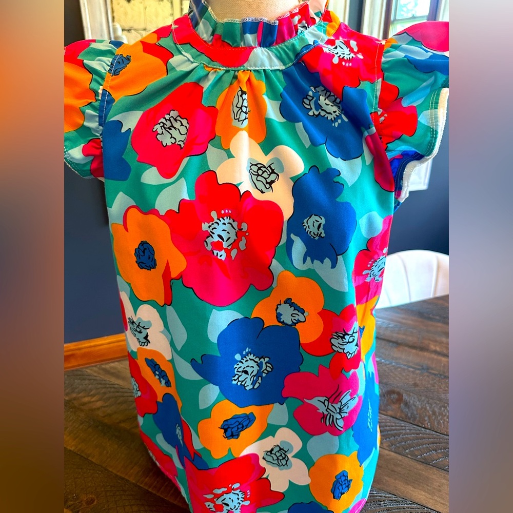 Floral Puff Sleeve Dress Size Small